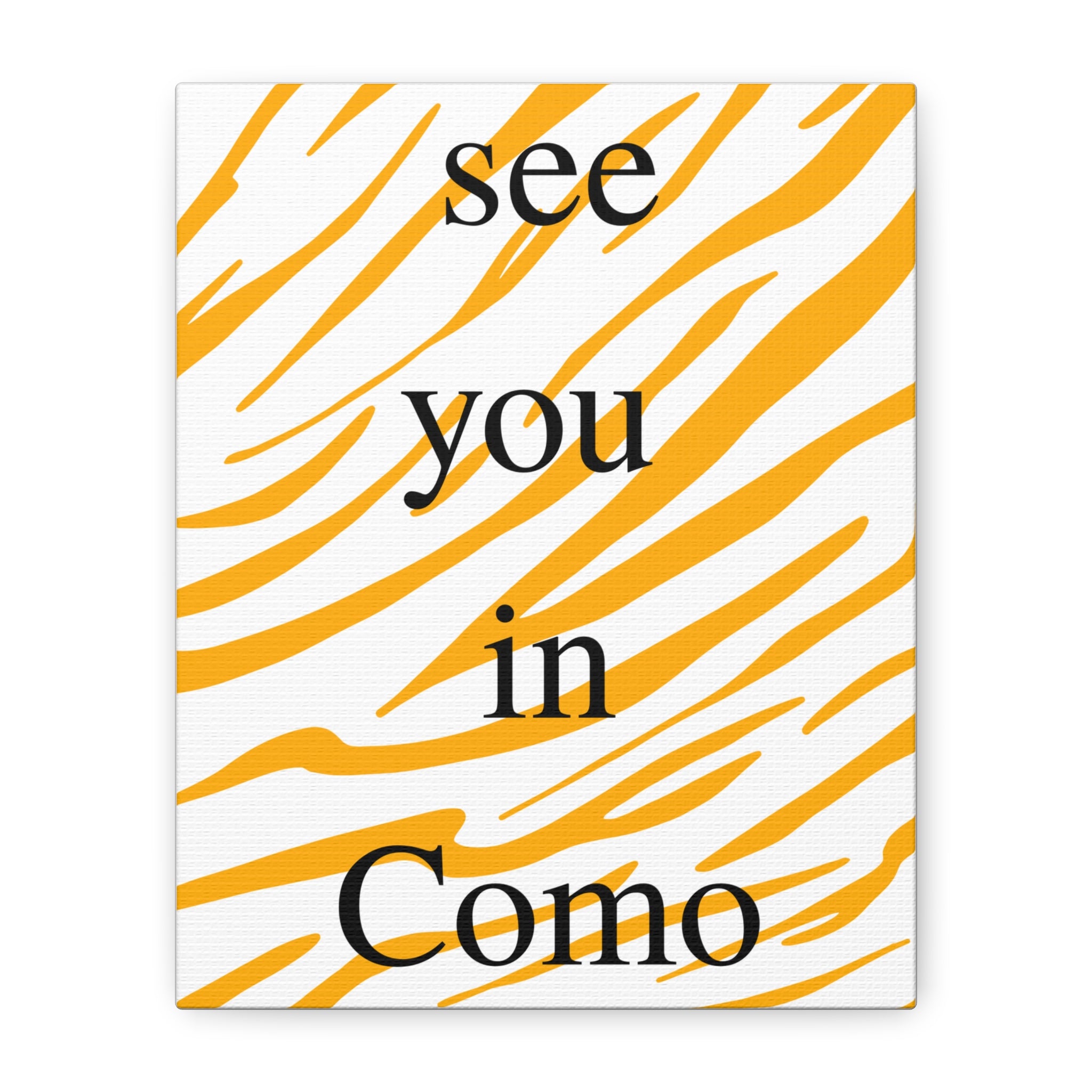 Stylish Canvas Wall Art, see you in Como, Zebra Pattern Decor, Gift for Nature Lovers, Home Decoration, Modern Wall Art