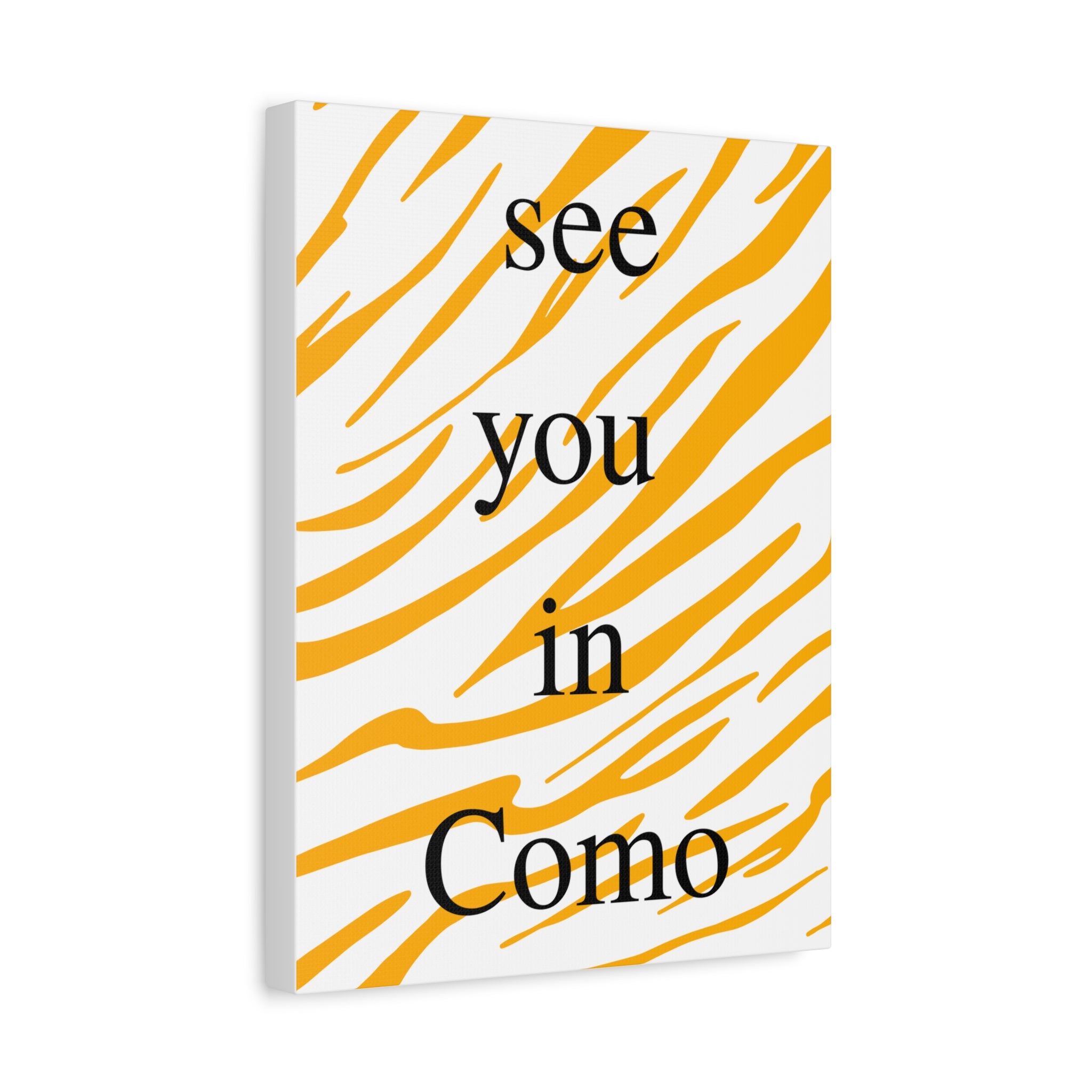 Stylish Canvas Wall Art, see you in Como, Zebra Pattern Decor, Gift for Nature Lovers, Home Decoration, Modern Wall Art