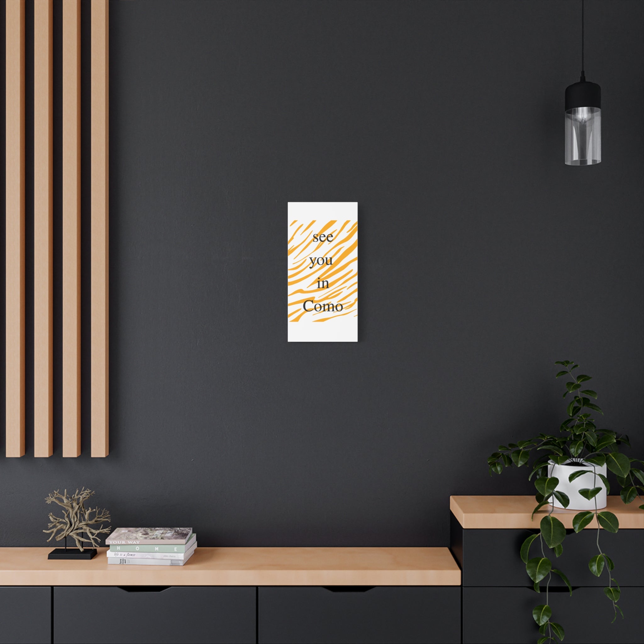 Stylish Canvas Wall Art, see you in Como, Zebra Pattern Decor, Gift for Nature Lovers, Home Decoration, Modern Wall Art