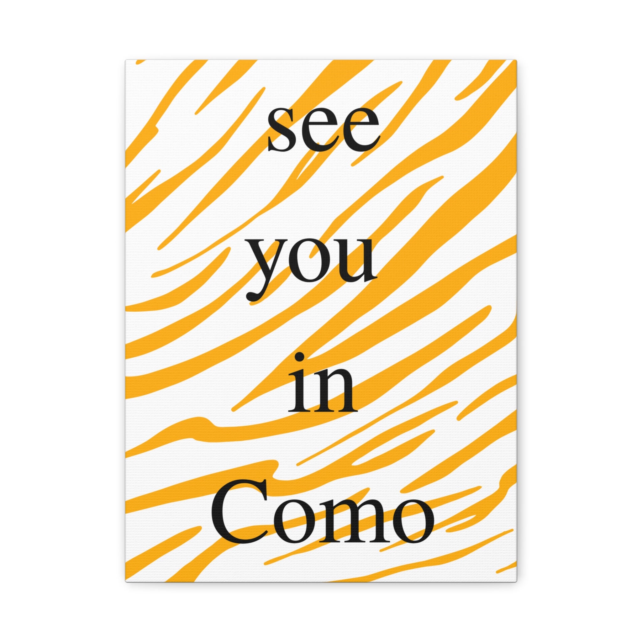 Stylish Canvas Wall Art, see you in Como, Zebra Pattern Decor, Gift for Nature Lovers, Home Decoration, Modern Wall Art