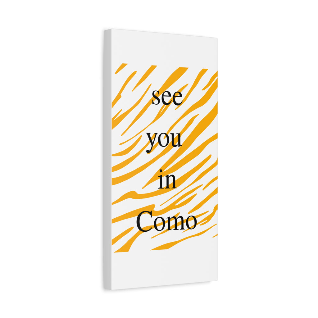 Stylish Canvas Wall Art, see you in Como, Zebra Pattern Decor, Gift for Nature Lovers, Home Decoration, Modern Wall Art