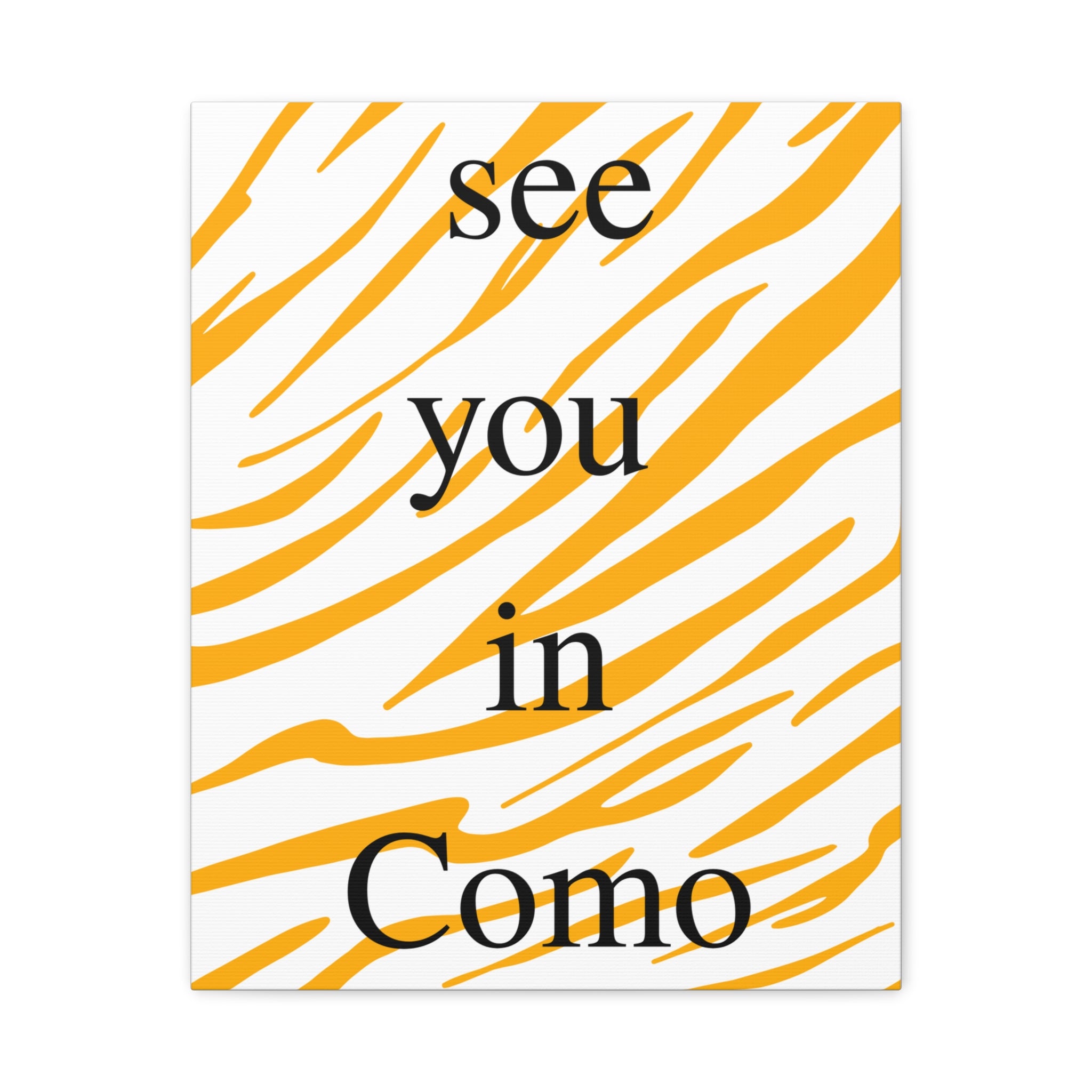 Stylish Canvas Wall Art, see you in Como, Zebra Pattern Decor, Gift for Nature Lovers, Home Decoration, Modern Wall Art