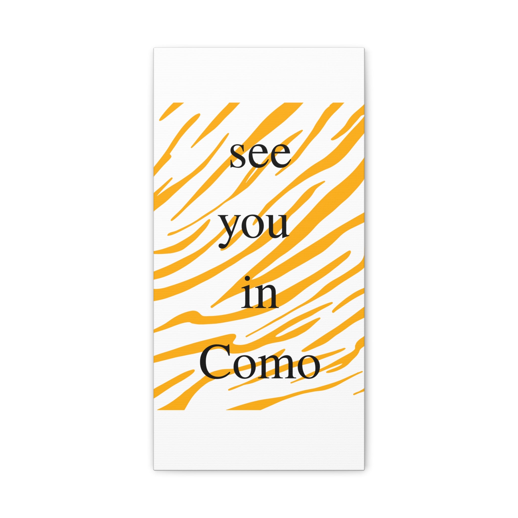 Stylish Canvas Wall Art, see you in Como, Zebra Pattern Decor, Gift for Nature Lovers, Home Decoration, Modern Wall Art