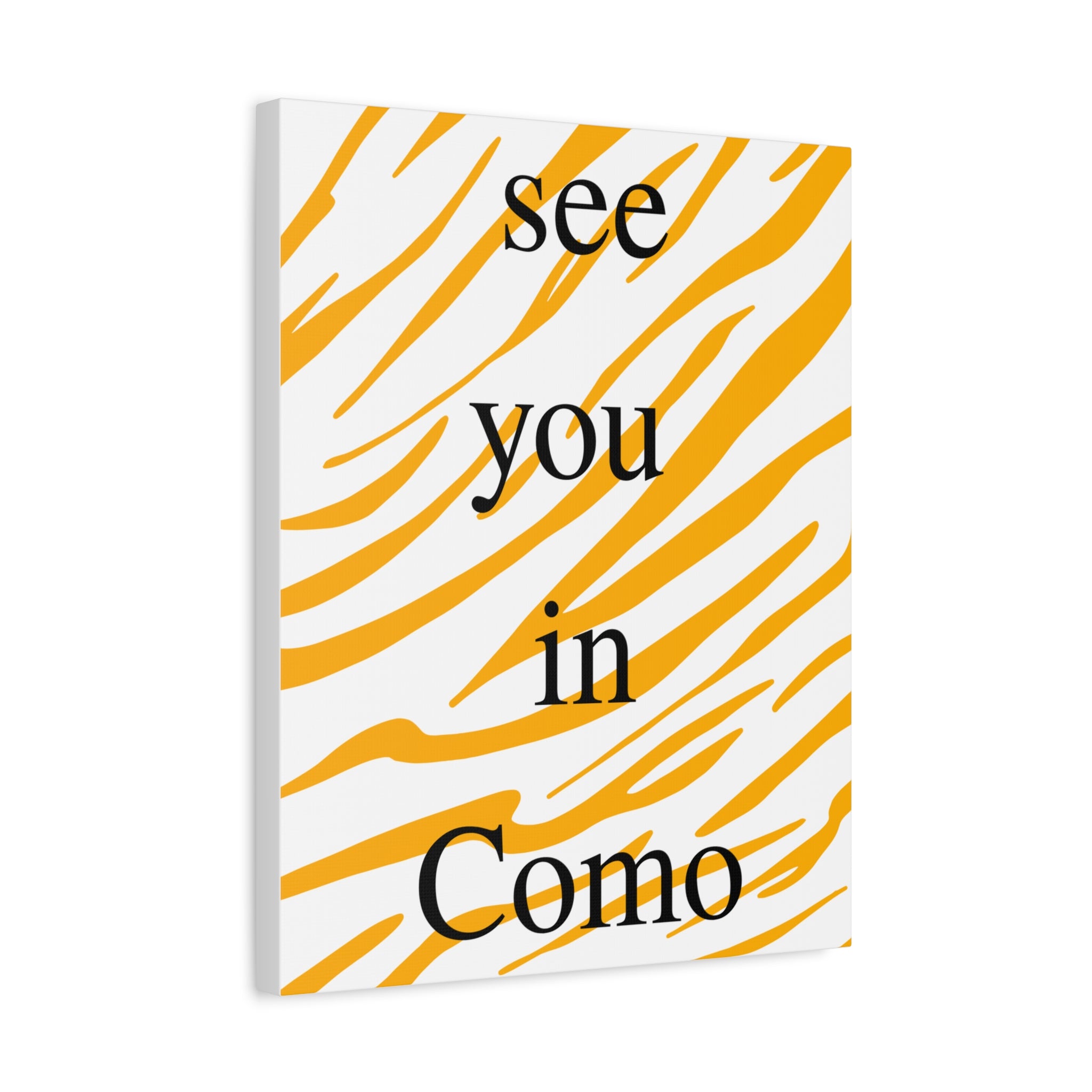 Stylish Canvas Wall Art, see you in Como, Zebra Pattern Decor, Gift for Nature Lovers, Home Decoration, Modern Wall Art