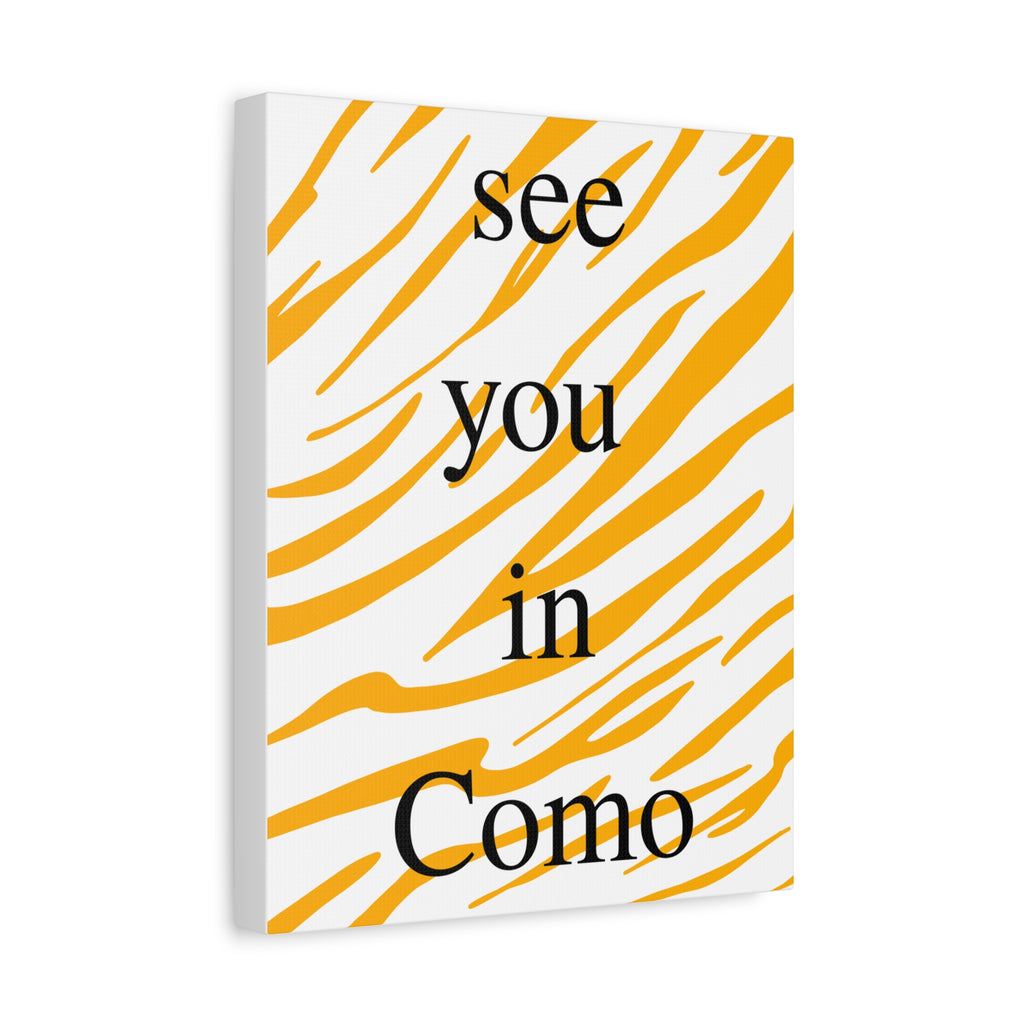 Stylish Canvas Wall Art, see you in Como, Zebra Pattern Decor, Gift for Nature Lovers, Home Decoration, Modern Wall Art