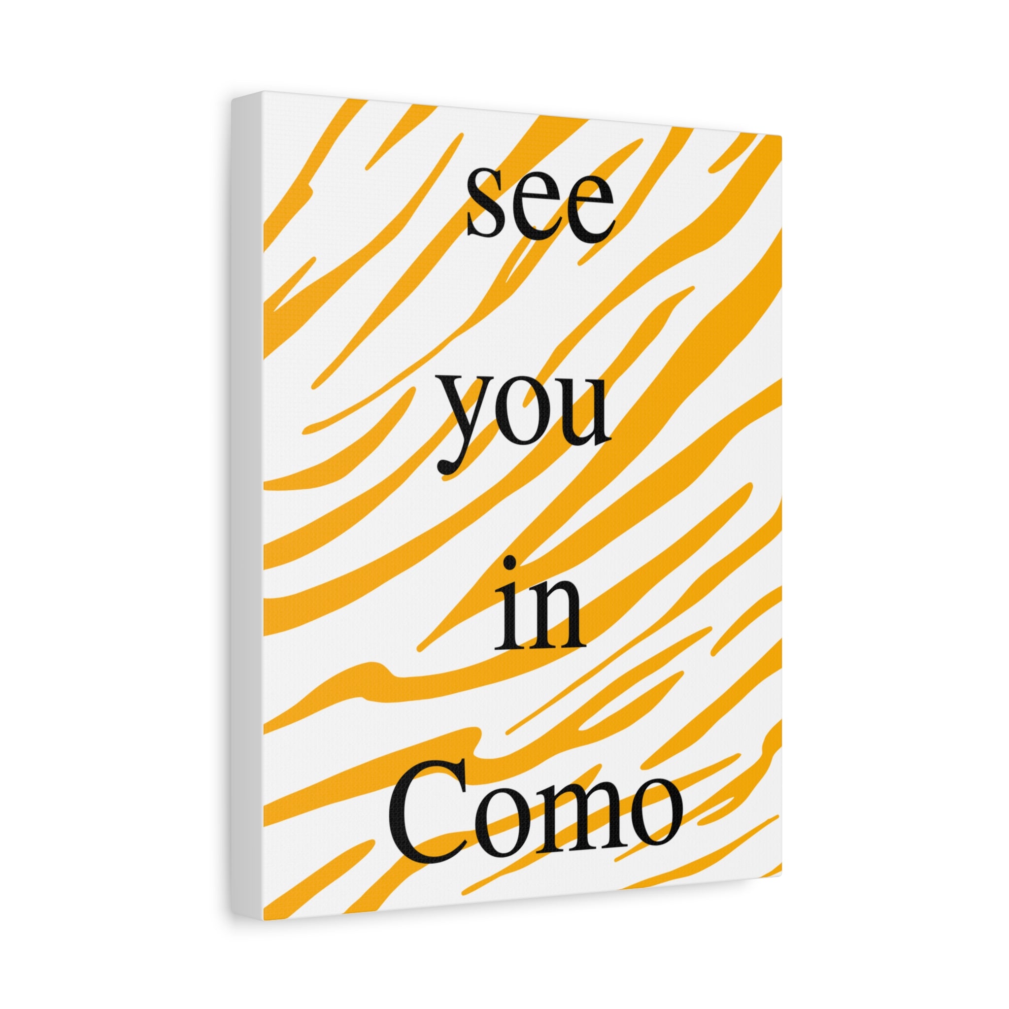 Stylish Canvas Wall Art, see you in Como, Zebra Pattern Decor, Gift for Nature Lovers, Home Decoration, Modern Wall Art
