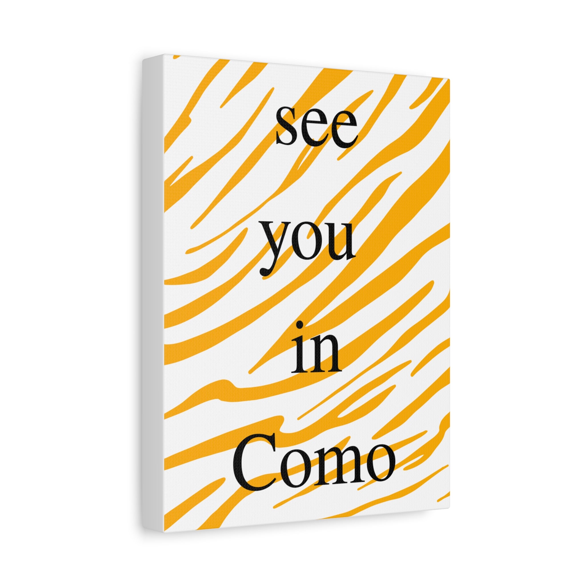 Stylish Canvas Wall Art, see you in Como, Zebra Pattern Decor, Gift for Nature Lovers, Home Decoration, Modern Wall Art