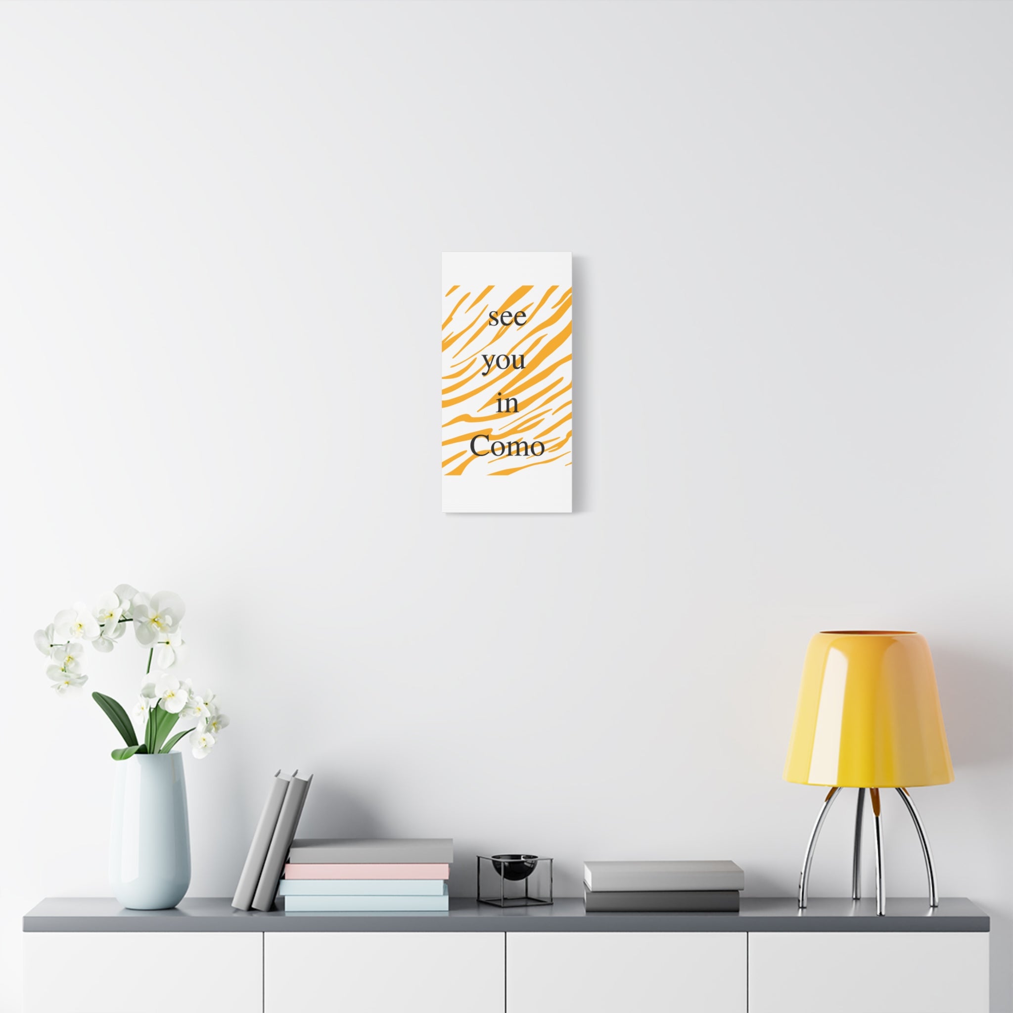 Stylish Canvas Wall Art, see you in Como, Zebra Pattern Decor, Gift for Nature Lovers, Home Decoration, Modern Wall Art