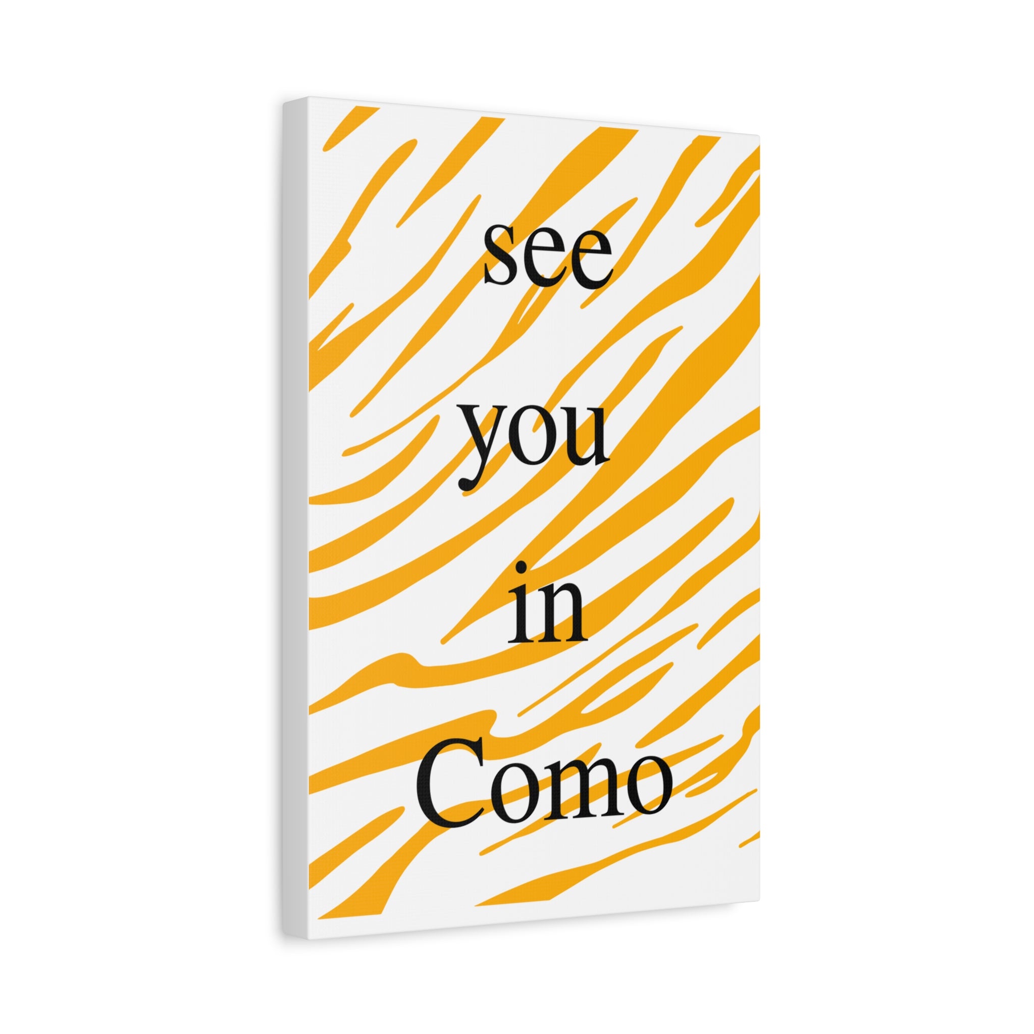 Stylish Canvas Wall Art, see you in Como, Zebra Pattern Decor, Gift for Nature Lovers, Home Decoration, Modern Wall Art