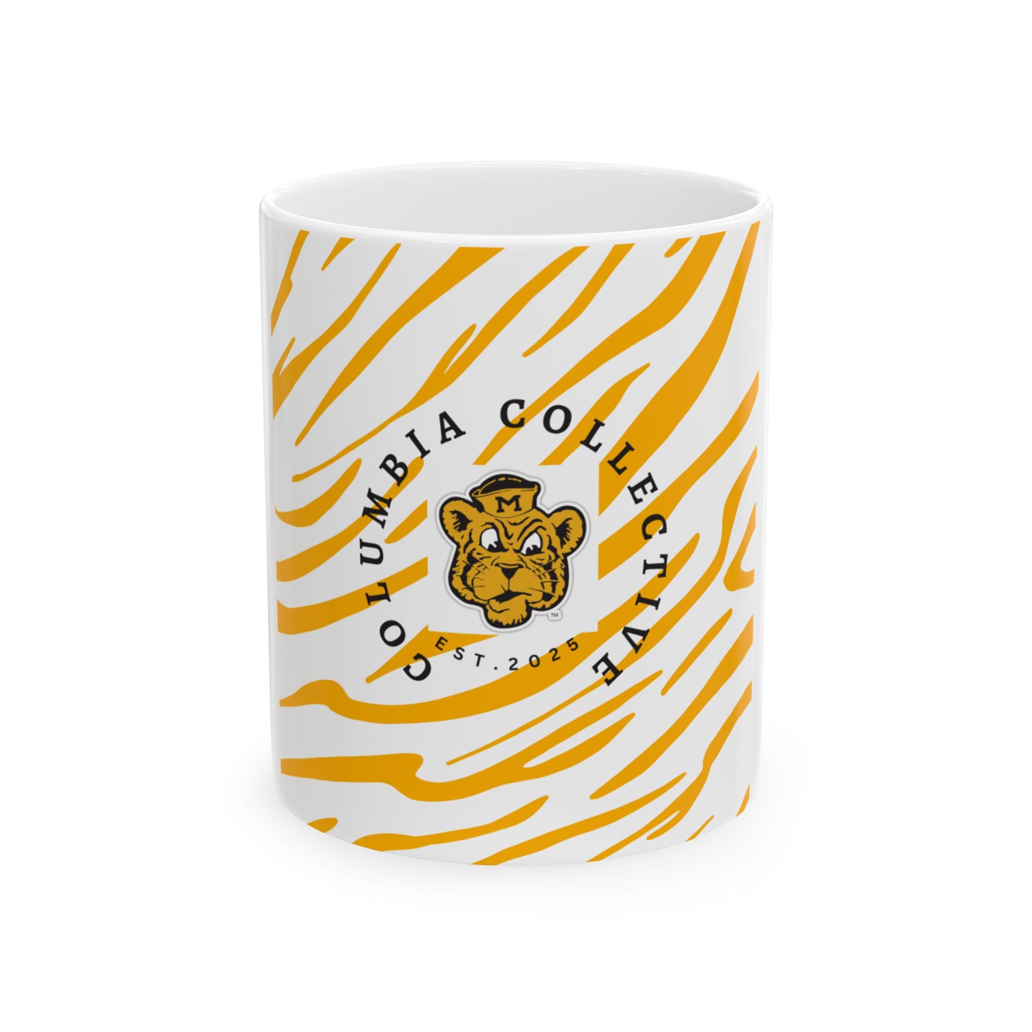 Columbia Collective Tiger Mug | Custom Ceramic Coffee Cup | Unique Mug Gift | Animal Print Drinkware | Fun Chic Kitchen Accessory
