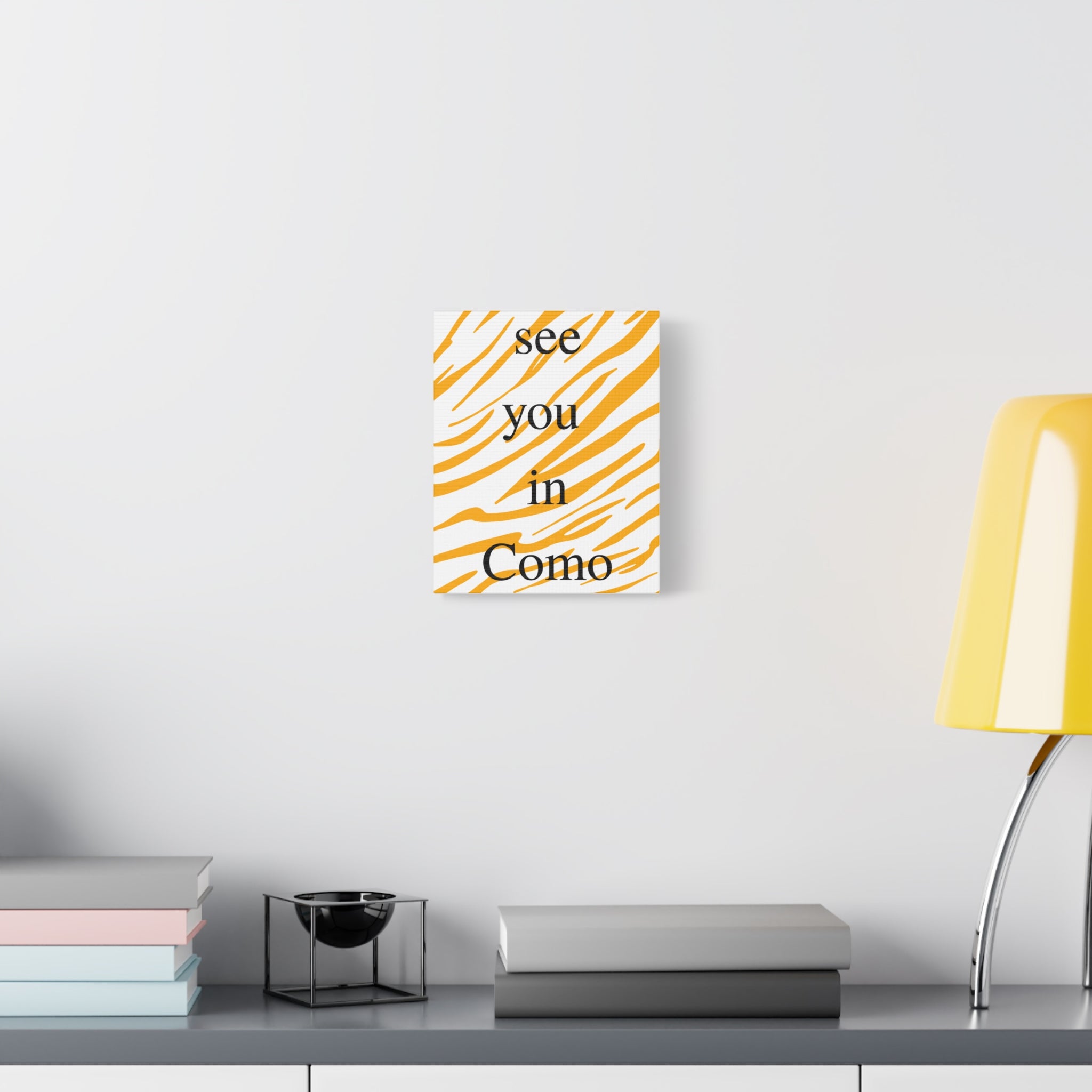 Stylish Canvas Wall Art, see you in Como, Zebra Pattern Decor, Gift for Nature Lovers, Home Decoration, Modern Wall Art