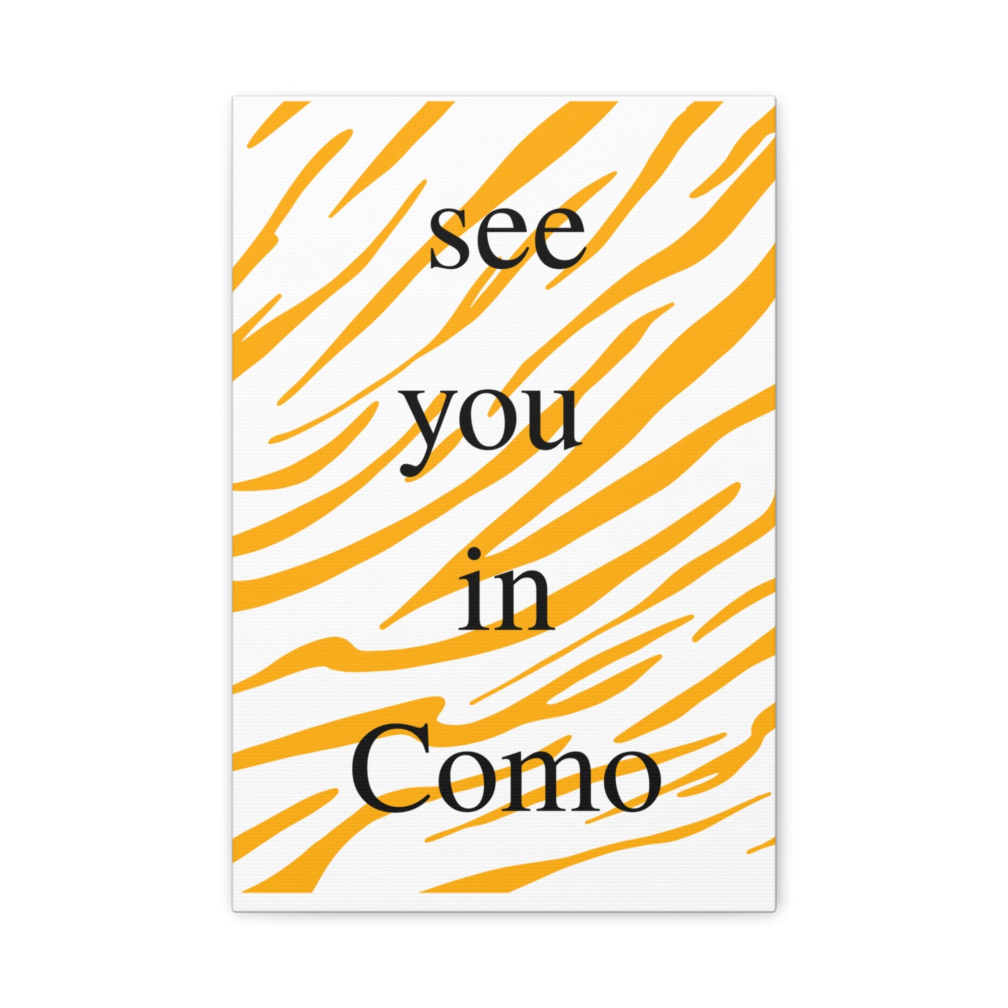 Stylish Canvas Wall Art, see you in Como, Zebra Pattern Decor, Gift for Nature Lovers, Home Decoration, Modern Wall Art