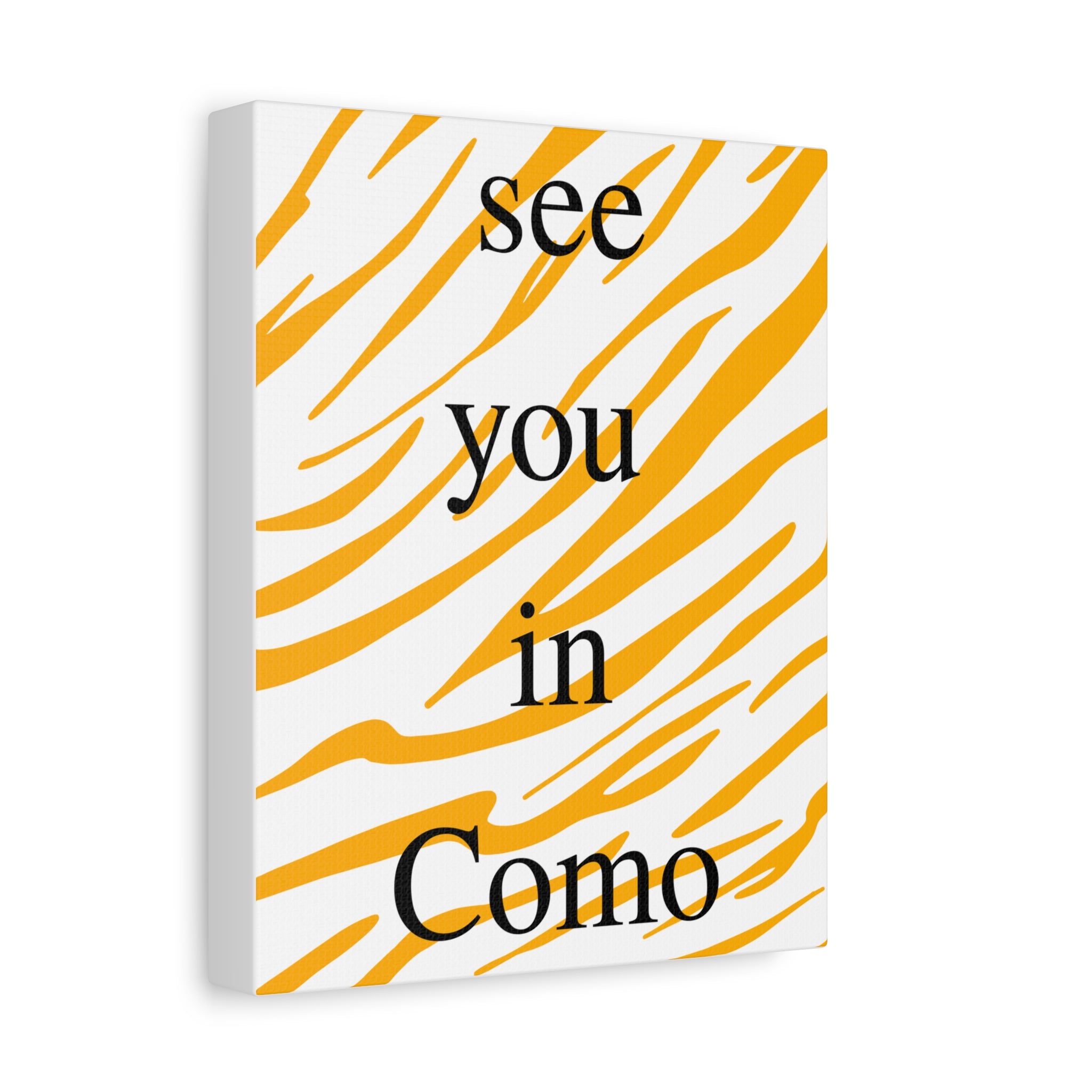 Stylish Canvas Wall Art, see you in Como, Zebra Pattern Decor, Gift for Nature Lovers, Home Decoration, Modern Wall Art