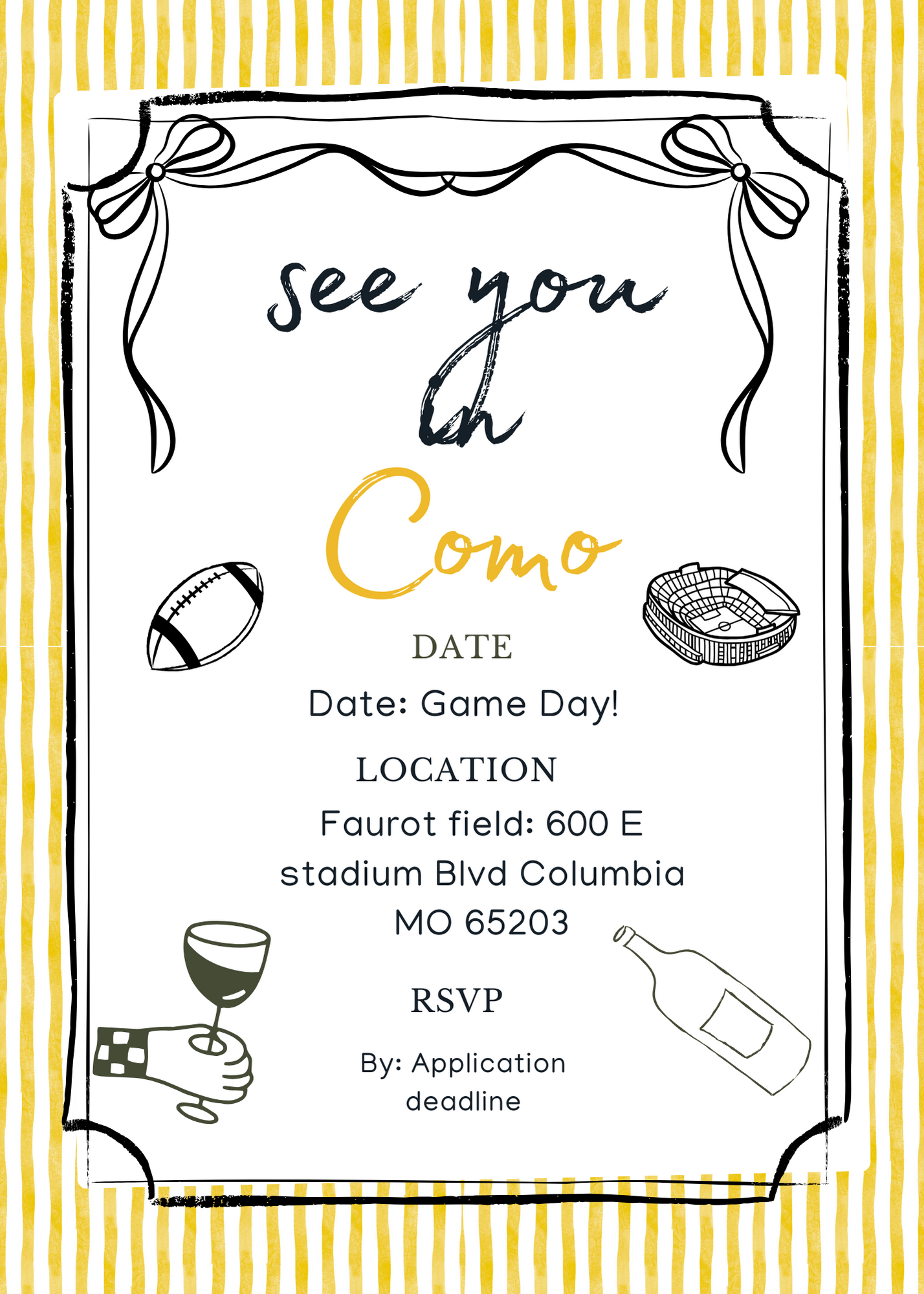 "See you in Como" Game Day Poster